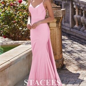 Never worn, new with tags, beautiful pink prom dress.